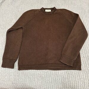 Vintage J. Crew 100% cotton heavy weight Brown Sweater